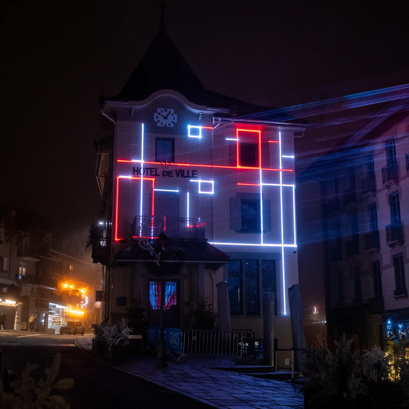 Lines of Construction, mapping laser in situ